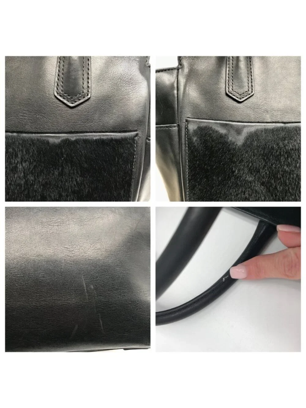 Reed Krakoff Black Leather & Calf Hair Atlantique Satchel